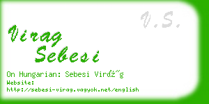 virag sebesi business card